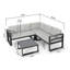 Canapé modulaire d'extérieur en aluminium Dursley
