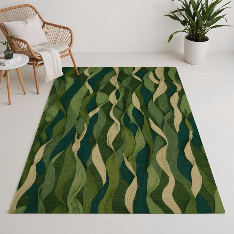 Tapis d'intérieur et d'extérieur vert Nature, Rectangulaire 3 pi x 5 pi