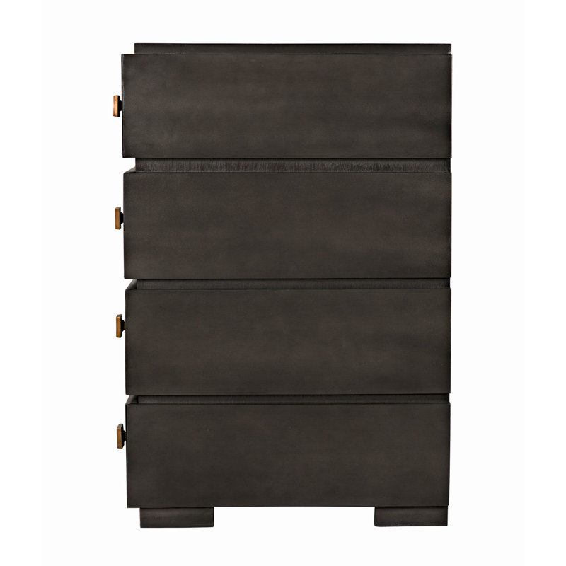 Hofman Solid Mahogany 4-Drawer Dresser in Rich Brown