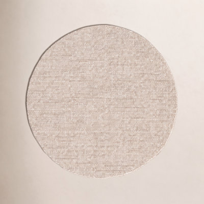 Elle Beige Hand-Woven Wool Rug