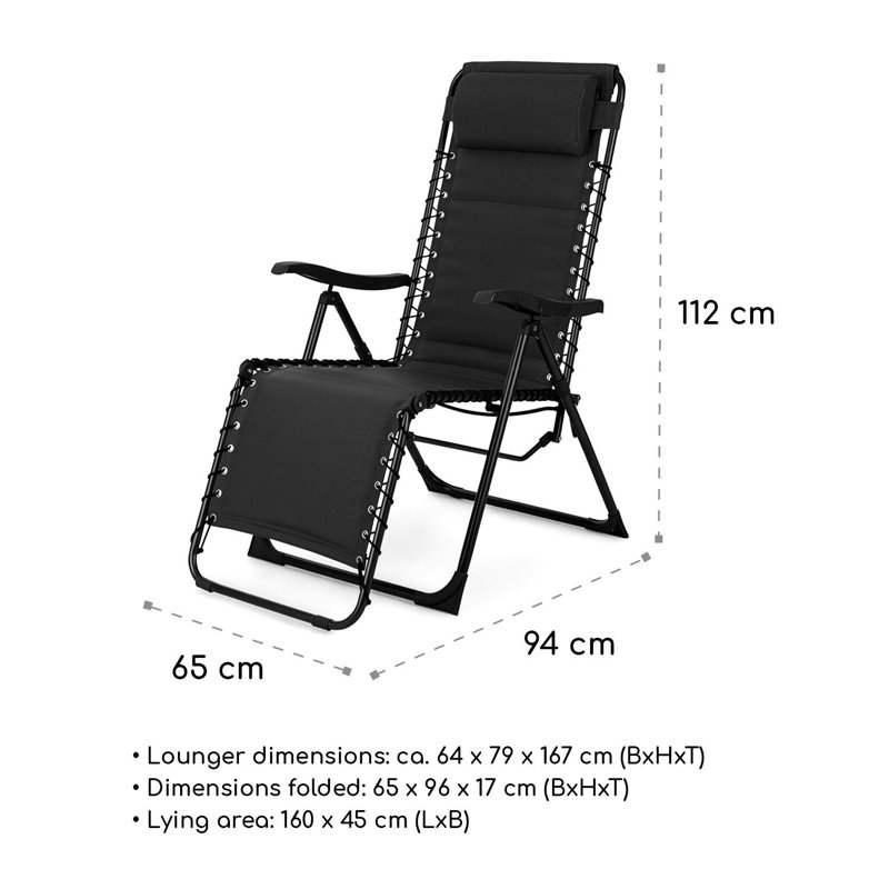 Las Brisas Metal Outdoor Lounge Chair, Grey
