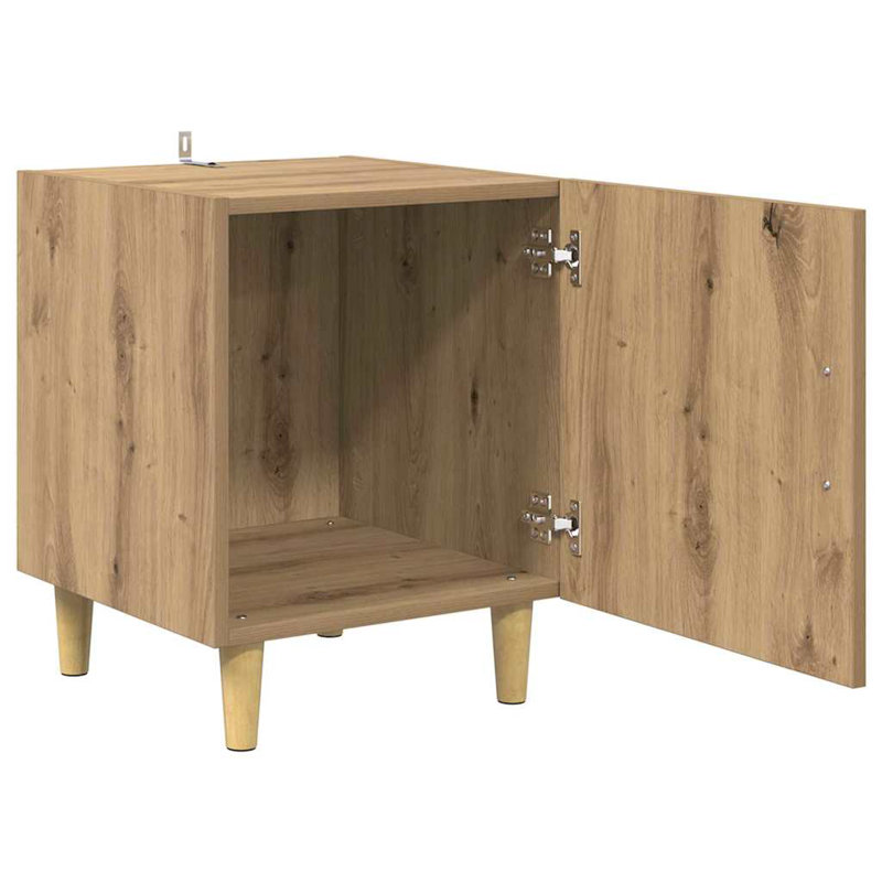 40cm W Manufactured Wood Bedside Table, Artisan Oak