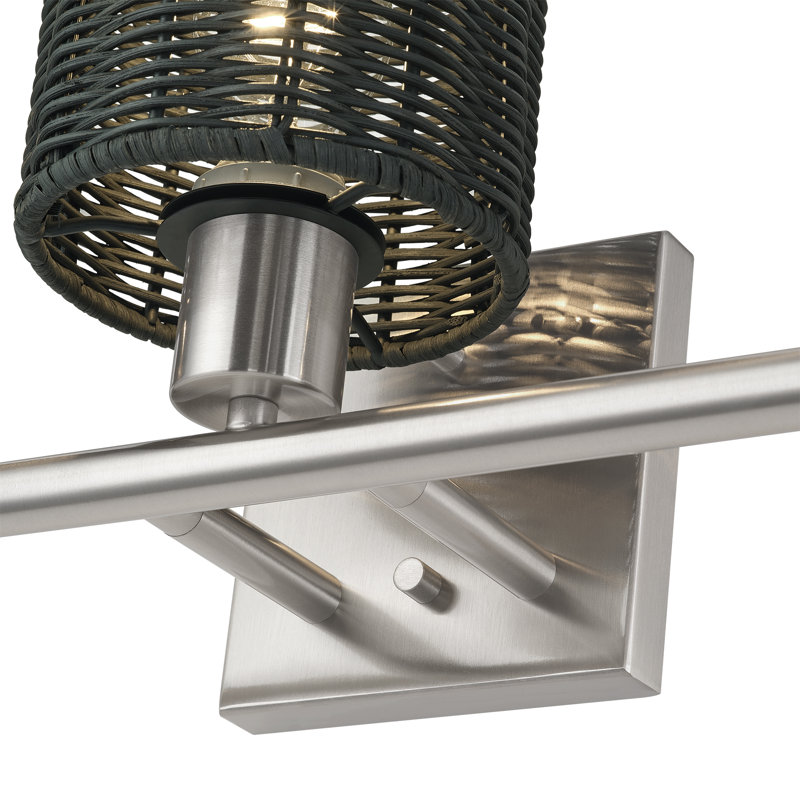 Adabella 3 Light Brushed Nickel Vanity Sconce