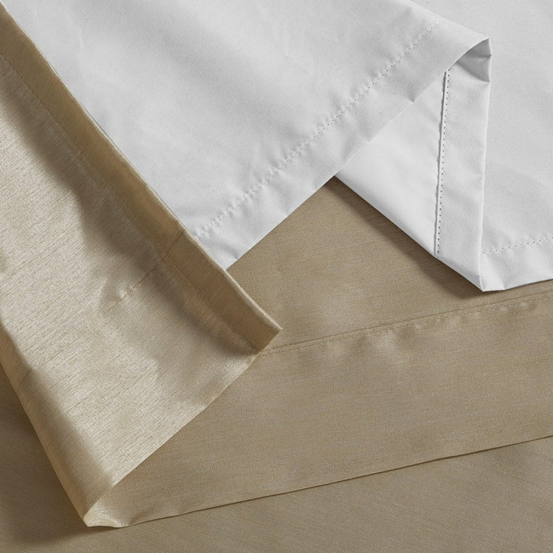 Twist Tab Total Blackout Window Curtain Panel Blackout, Blanc, L 50,05 po x L 84,05 po