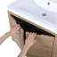 Meuble-lavabo simple avec plateau en résine 23,62 po Thynedale-459350685