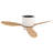 Ceiling Fan With Light, -Slim Flush-Mount Design, 3 ABS Plastic Blades, Remote Control Included, 6-Speed Adjustment, Reversible DC Motor, Quiet Operation-1704116032