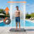 Outdoor Shower Pool Shower Portable Non-Slip Garden Shower with Adjustable Water Flow Height for Outdoor Water Play Backyard Pool Beach Spa Lawn Grey