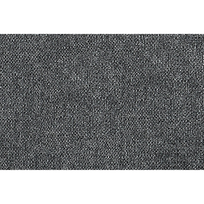 Grand coin modulaire en tissu de chenille gris cendré avec style contemporain et pieds de taille dans une base en bois