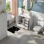 Meuble-lavabo blanc peu encombrant avec lavabo en céramique - Style moderne