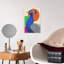 «Vibrant Peacock Profile», oiseau coloré abstrait, faune tropicale, art mural-2005023132