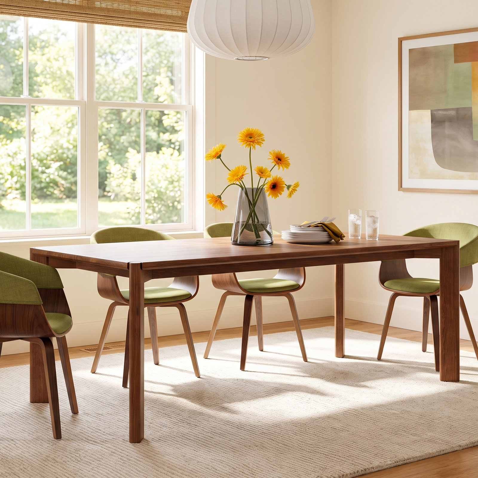 Leola 96" Oak Dining Table,  Brown