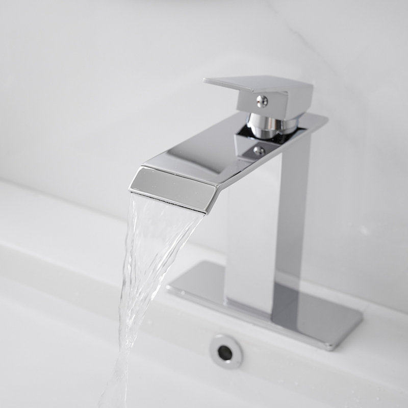Robinet pour salle de bain à un trou Almeta, Chrome, Non
