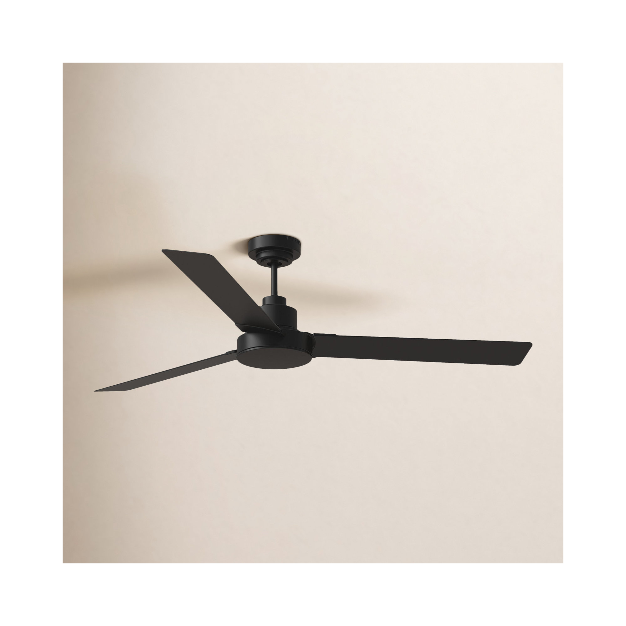 Marra 58'' 3 Blade Ceiling Fan, Midnight Black