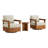 Solid Wood Swivel Patio Conversation Set