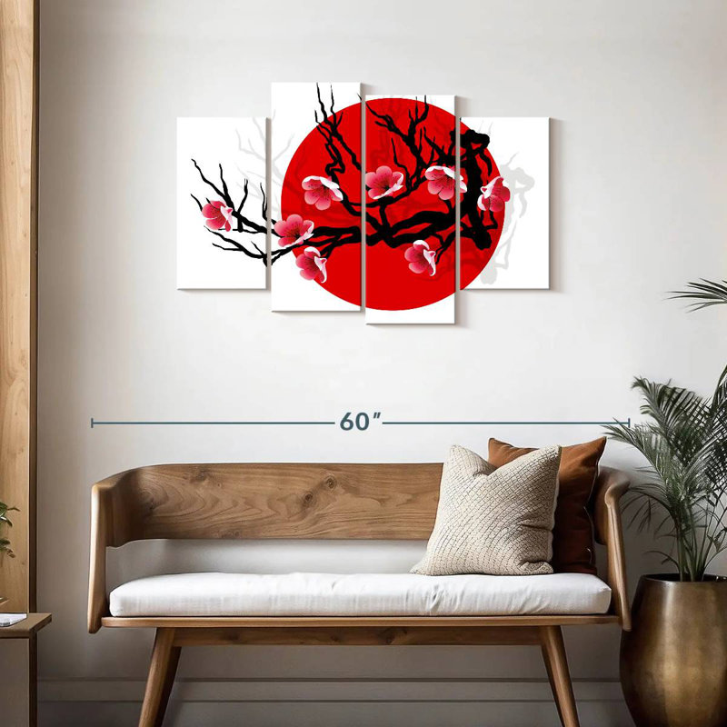 Harnek Blossom On Black, 27" H x 43" W