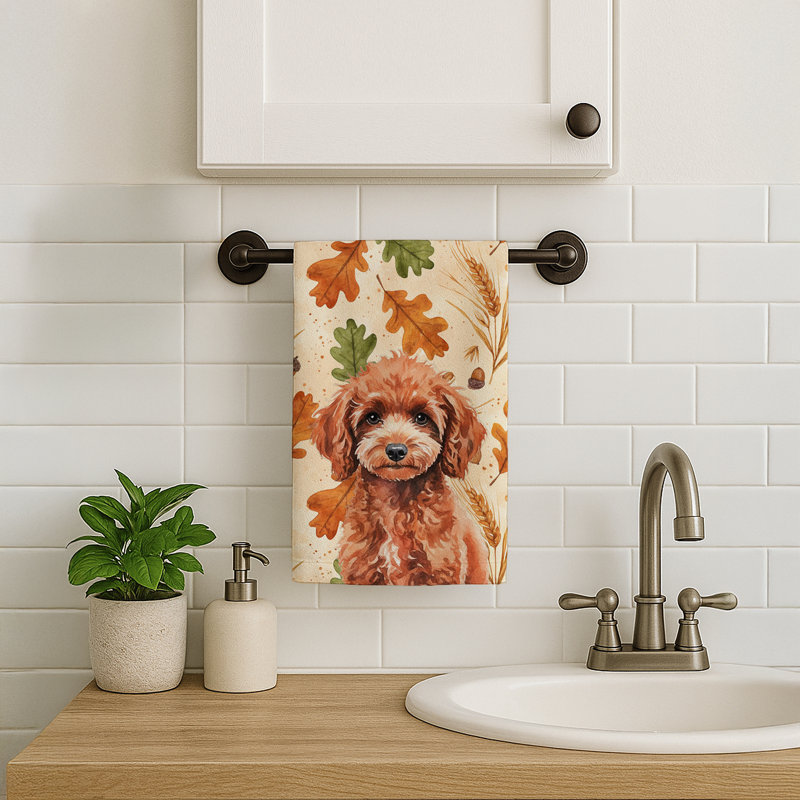 Serviette de cuisine miniature miniature, Miniature Red Poodle