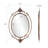 Matt Metal Oval Mirror