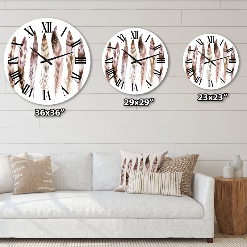 Horloge murale bohème et éclectique, Surdimensionné