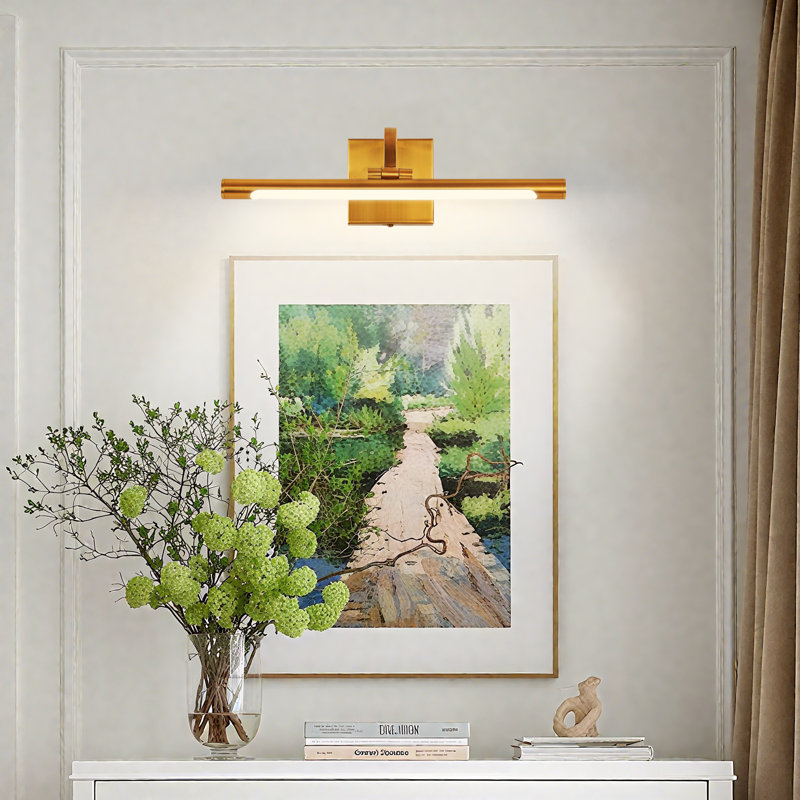Lampe à DEL 1 lumière à intensité variable réglable 3000K / 4000K / 5000K, H 4,33 po x l 16 po x P 8,26 po, Laiton brossé