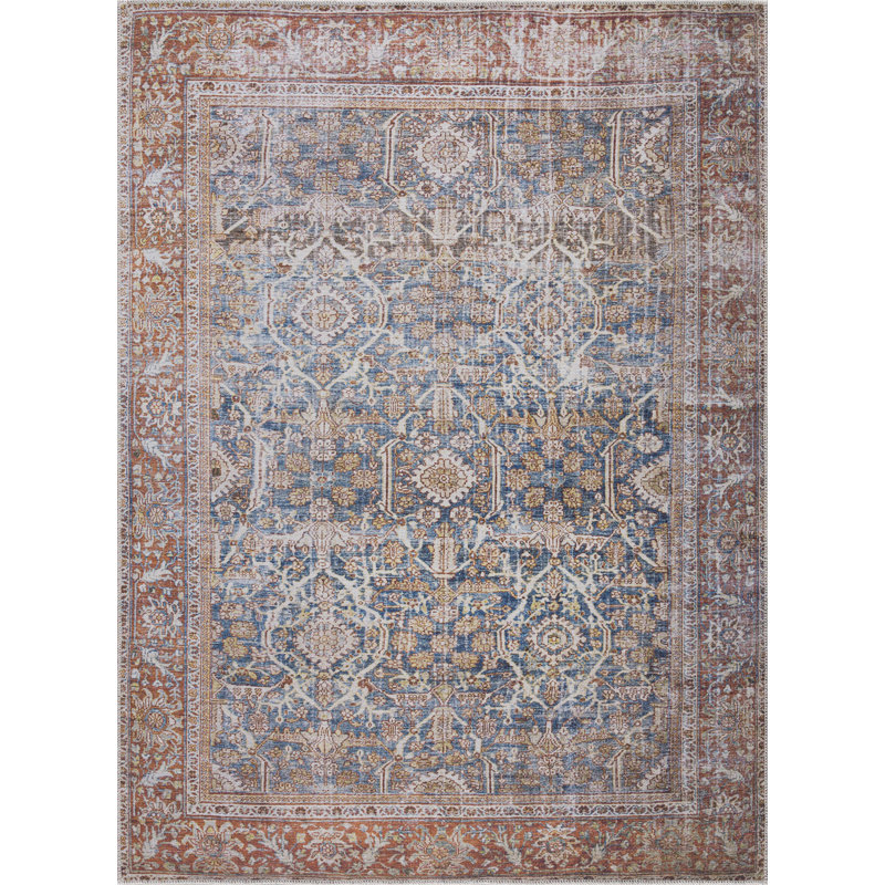 Oriental Indoor Rug, Rectangle 6'7" x 9'
