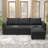 BOX MODULE STO SOFA 90'' 4 Piece Upholstered Modular Sectional Sofa with Storage