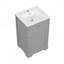Meuble-lavabo moderne de 20 pouces avec lavabo, porte à fermeture douce, support de rangement et tablette réglable de couleur grise-1577763592