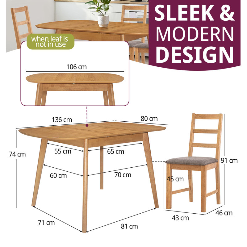 Donnay 6 - Person Butterfly Leaf Dining Set