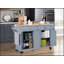 Durable Kitchen Island with Rubber Wood Countertop, Spacious Storage and Mobility for Modern Kitchens-1556588498