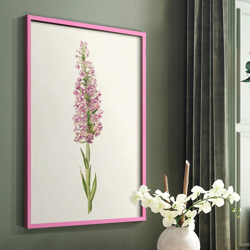 Mauve Garden Flowers I Framed Print - Solid Wood, H 10 po x l 8 po, Rose