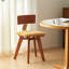 Chaise d'appoint à dossier à lattes orange (ensemble de 2)