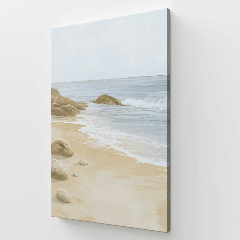Toile tendue Soft Shoreline Silence I, 72" H x 48" W x 1.25" D, Stretched Canvas