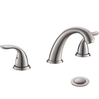 Widespread 2-handle Bathroom Faucet with Drain Assembly