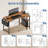 39 Inch L Shaped Desk with LED Lights & Power Outlets, Corner Home Office Desk-1186277226-1186277221