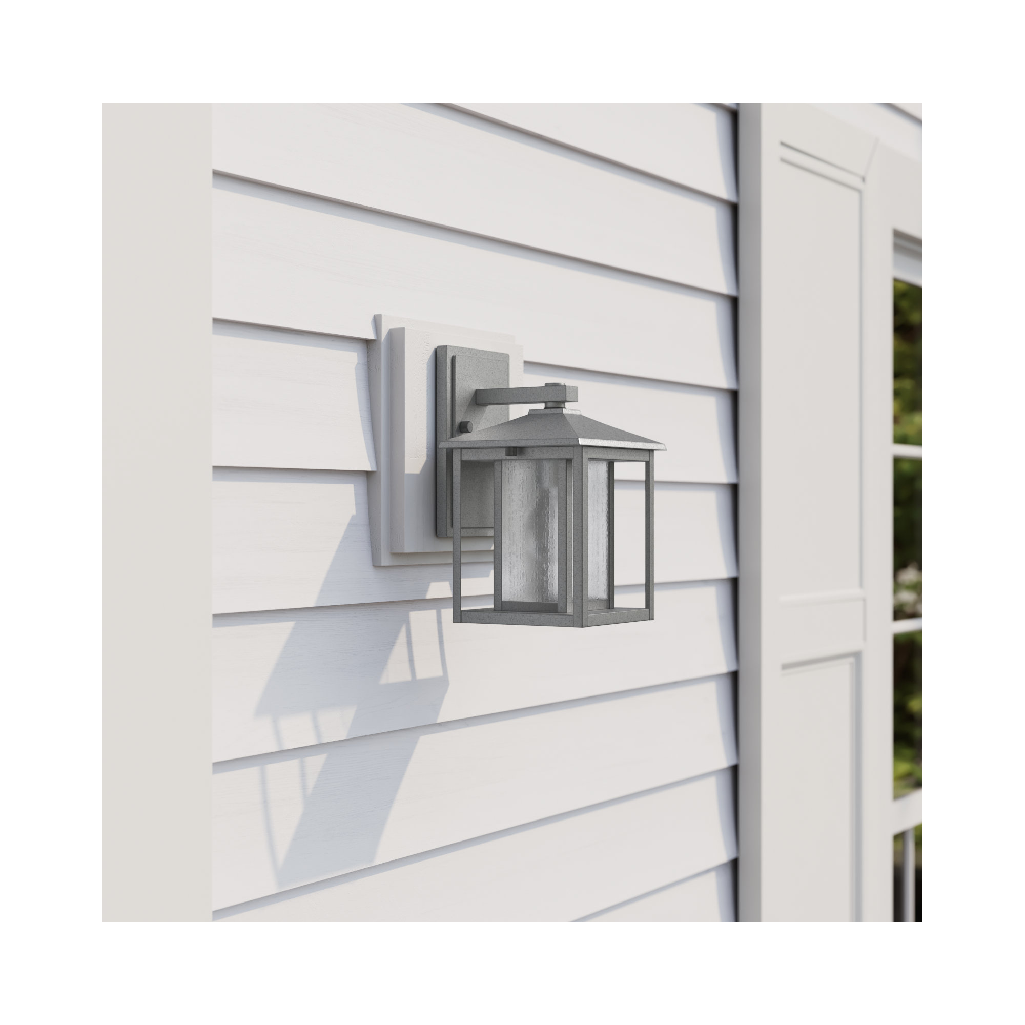 Vermont Single Light Outdoor Aluminum Wall Light, Weathered Pewter, 11" H x 7" W, 60W A19 Medium