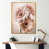 Toile avec cadre flottant or