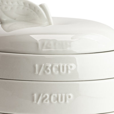 Tasses à mesurer tranchées, blanc