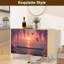 Buffet Buffet avec rangement Papillons colorés encadrant Serene Ocean Sunset avec 2 portes pour le salon et la cuisine