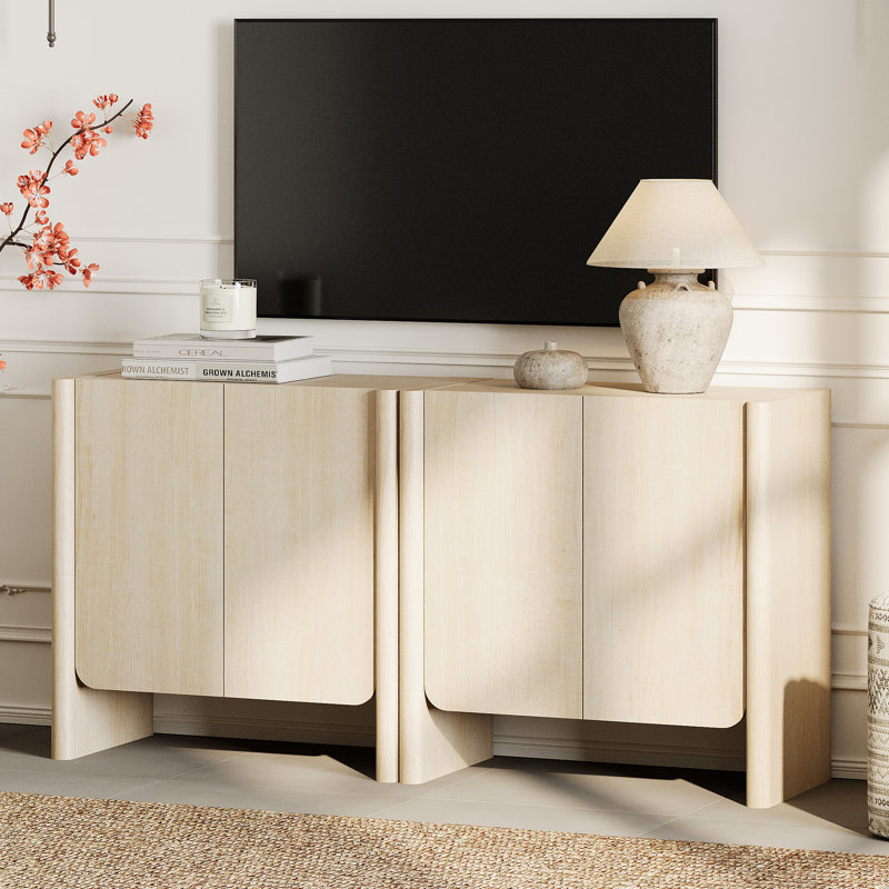 Meuble télé 2-en-1 Glorian, Beige