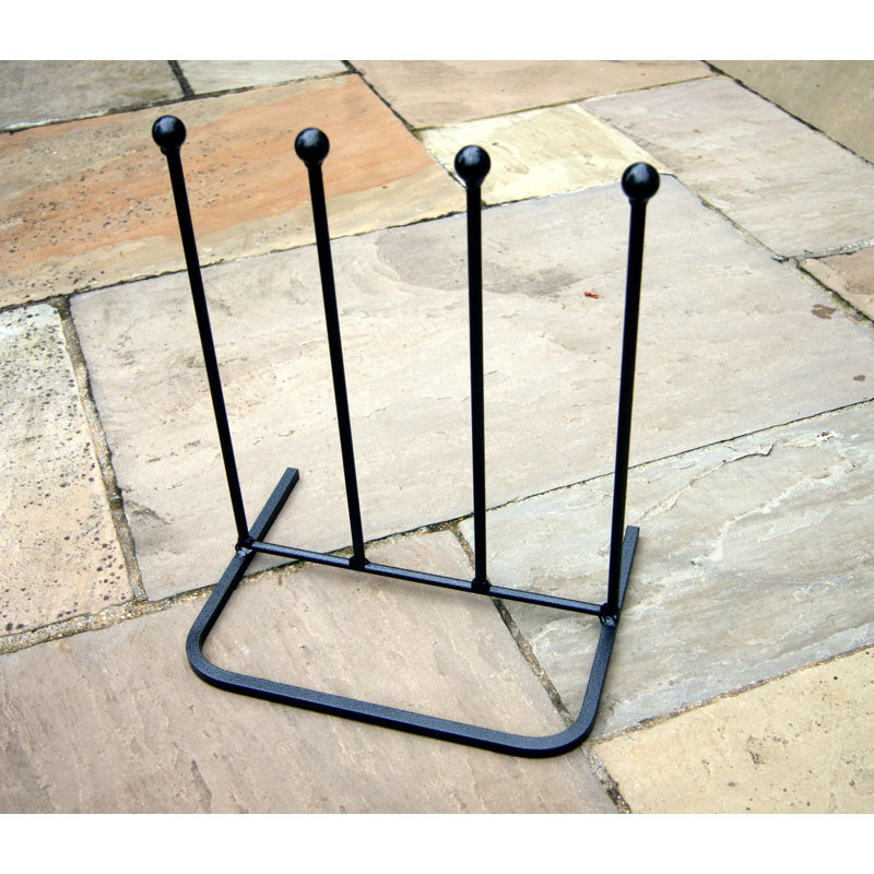 2 Pair Boot Stand (Storage) Solid Metal in Black