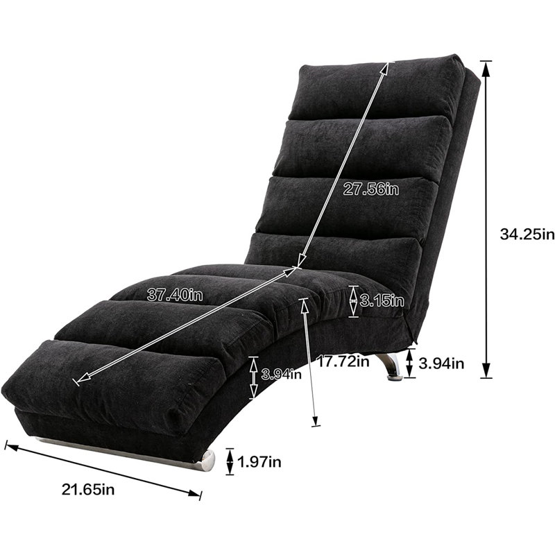 Fauteuil de massage inclinable électrique, Mélange de polyester noir