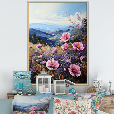 «Purple Flowers Morning Glory Hill I» sur toile