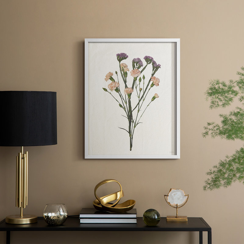 «Organic Floral III», reproduction encadrée - bois massif