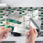 12 tuiles murales auto-adhésives 12 feuilles, autocollants de dosseret en PVC imperméables auto-adhésifs pour le décor de la cuisine et de la salle de bain-125551468