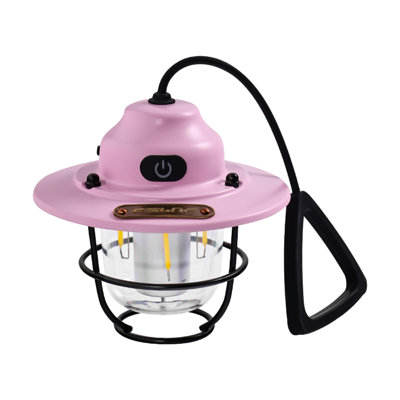 Rechargeable LED Camping Light Retro Portable Tent Light Outdoor Picnic Light  Humanized-use