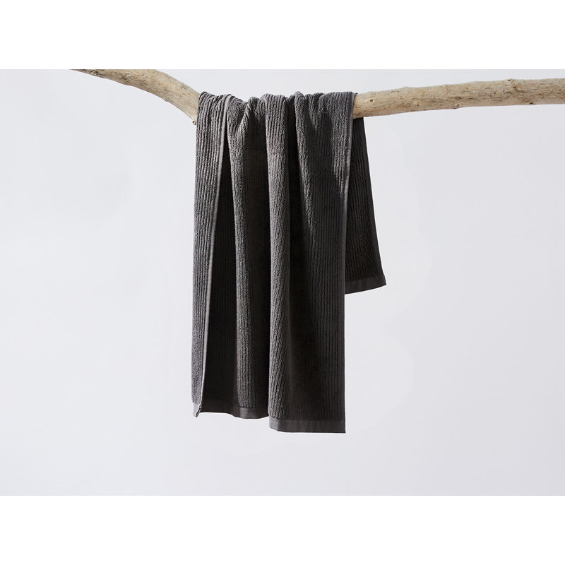 Temescal 100% Cotton Plush Ribbed Bath Sheet, Shadow