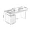 Bureau rectangulaire en bois manufacturé noir-1358251646