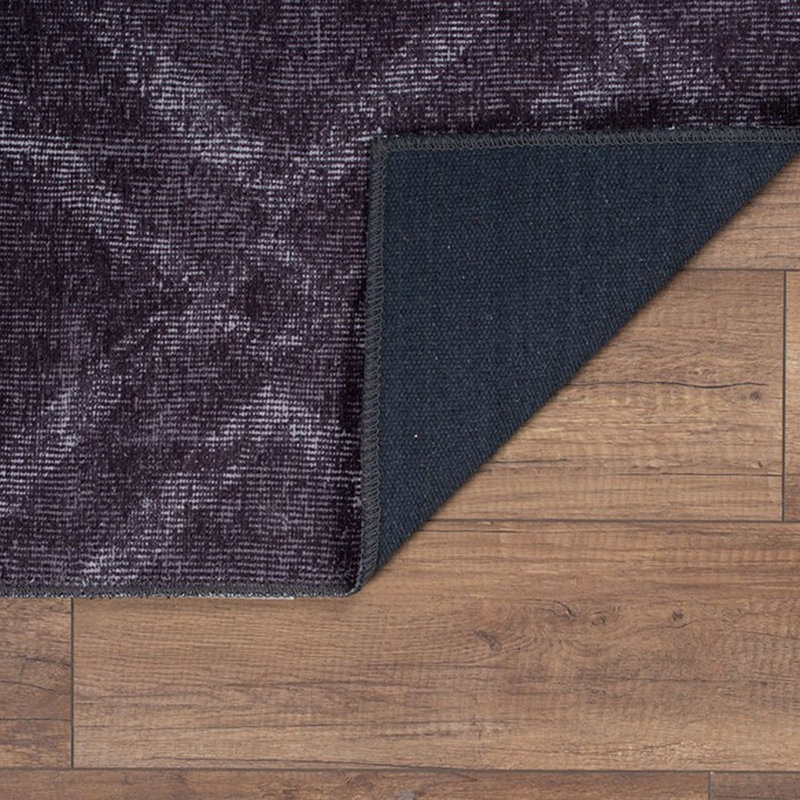 Tapis luxueux lavable à la machine, 4,9 x 7,5 pieds, 100% polyester, 1850 g / m², hauteur des poils: 0,2 pouce | Envers écologique en polyester recyclé | Parfait pour le salon et la chambre à coucher, conception douce et durable