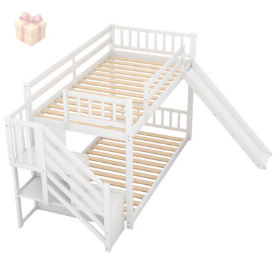 Versatile Triple Bunk Bed with Loft and Drawers for Space Optimization, Perfect for Large Families and Shared Rooms