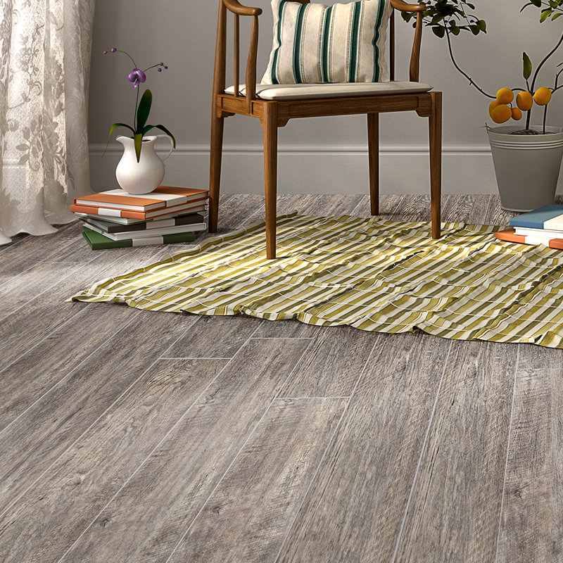 Flex Flor™ Looselay 5mm Thick 9'' W x 48'' L Vinyl Plank, Gray