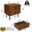 Table de chevet 2 tiroirs Acacia Savana-75012721